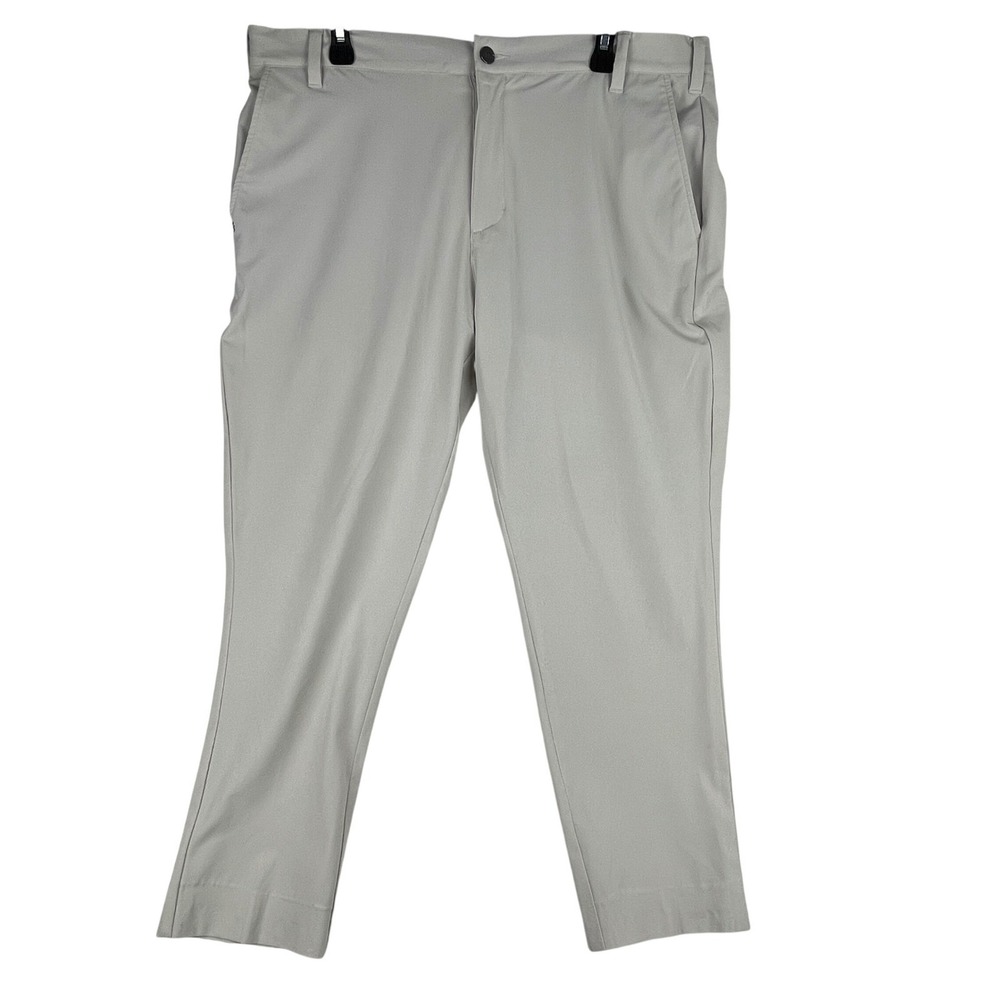 Adidas Golf Pants Mens 38x26 Light Gray Performance Stretch Trousers
